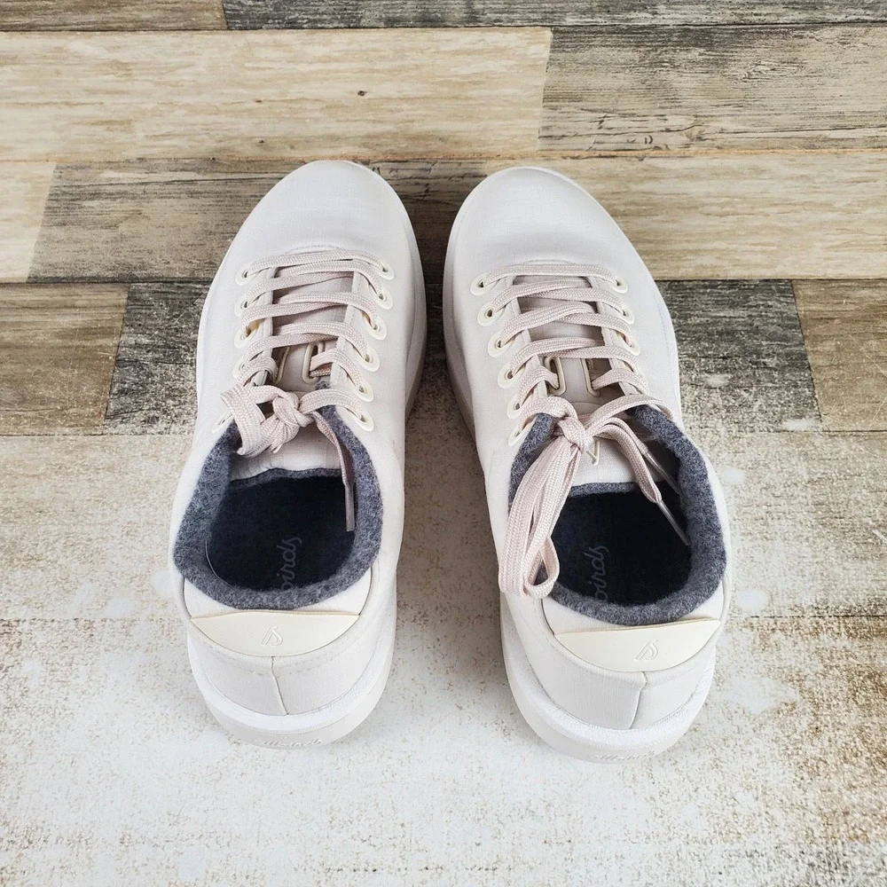 Allbirds Wool Piper Woven Womens Sz 8 M Running Natural White Lace Up Sneakers